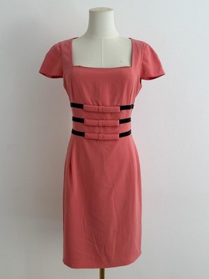 Moschino Cheap And Chic Kleid Rosa Schleifen Etuikleid Cocktail Business S