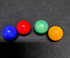 Vintage Marble 15mm swirl Blue, Red, yellow, green Glass Set Of 4 EST 1962