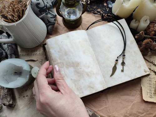 Gothic Dragon Journal- Handmade Fantasy Grimoire Spellbook – Witch Diary - Picture 12 of 13