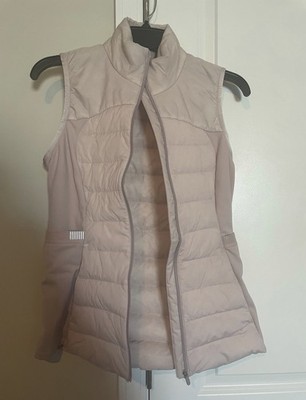 Lululemon Women Size 6 Medium Vest Light Pink Down For It All Puffer Jacket