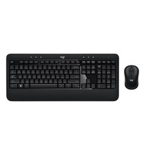 Logitech Advanced Keyboard and Mouse Combo Desktop - Black: Ergonomic