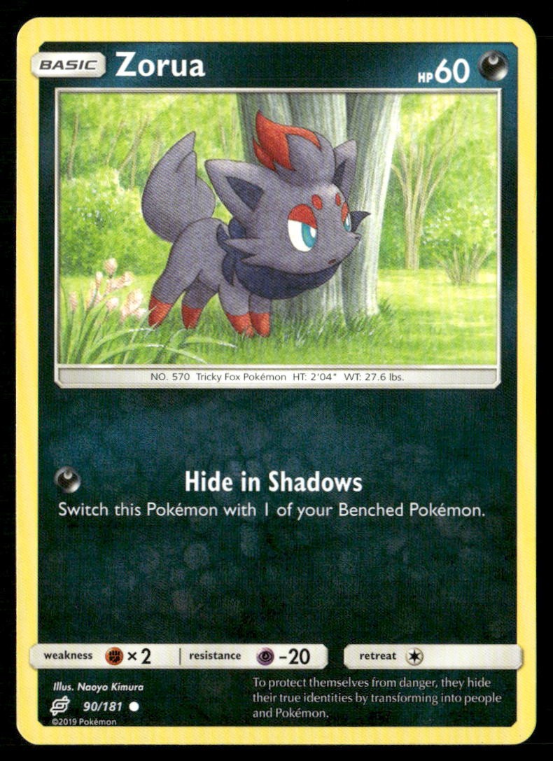 Zorua 90/181 Common Team Up Pokemon Lightly Played