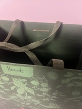 Harrods Dark Green Paper Gift Bag Medium Luxury Shopping Tote (42X32X20CM)