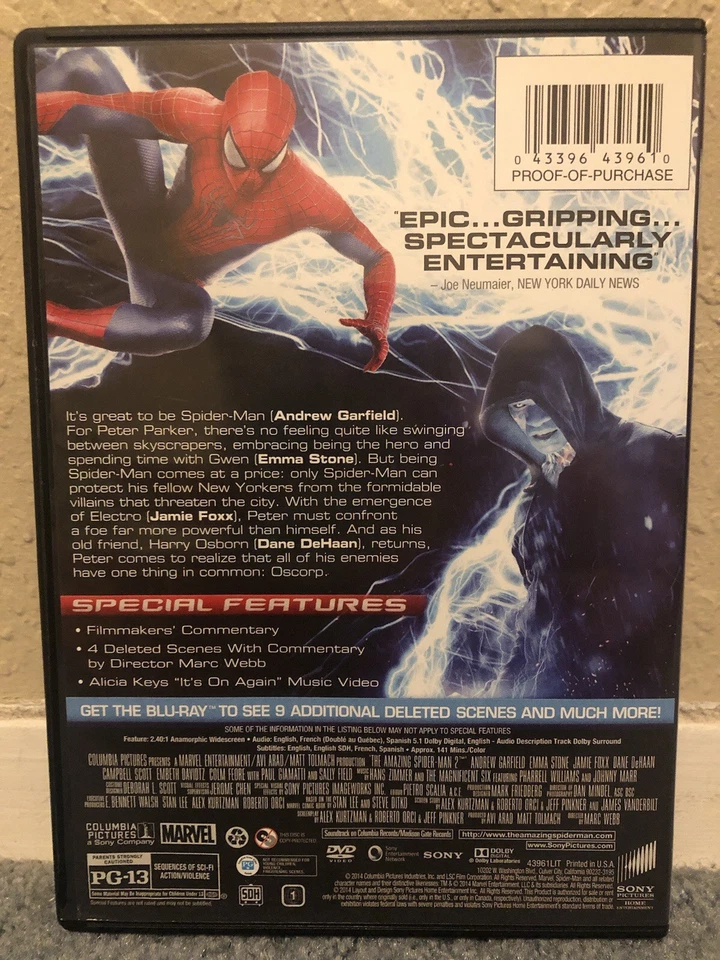 The Amazing Spider-Man 2 (2014) DVD - Image 2 of 4