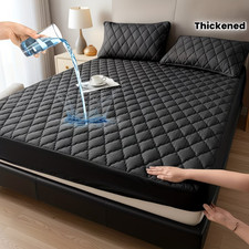 Quilted Mattress Pad Cover Extra Deep Pocket Waterproof Mattress Protector
