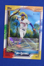 2025 Topps Bob Ross MARK VIENTOS Autograph Card /99 The Joy of Baseball NY METS