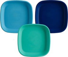 Toddler Plates - 22 Oz. Deep-Walled Flat Kids Plates - Dishwasher  Microwave