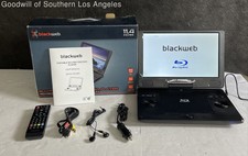 blackweb SDVD1183-BW 11.4" Portable Blu-ray Disc DVD Media Player Powers On 