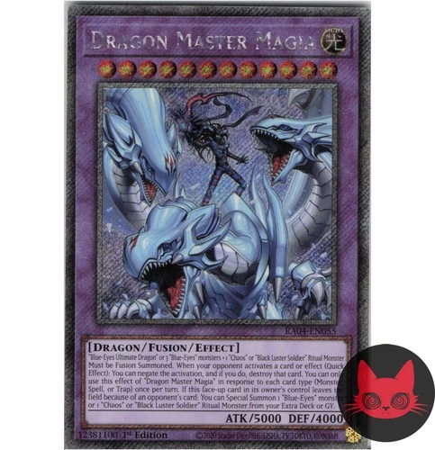 Yugioh Dragon Master Magia RA04-EN055 Platinum Secret Rare 1st Edition NM