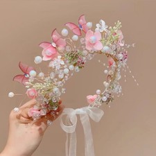 Sweet flower crown Headband women pink crowns for bouquets Hairbands blue