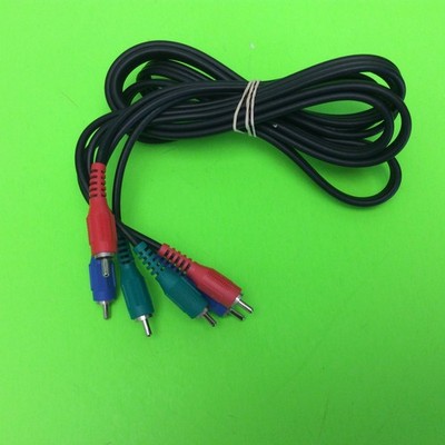 6FT Flat Video Cable Red Blue Green Connector Ends Cord