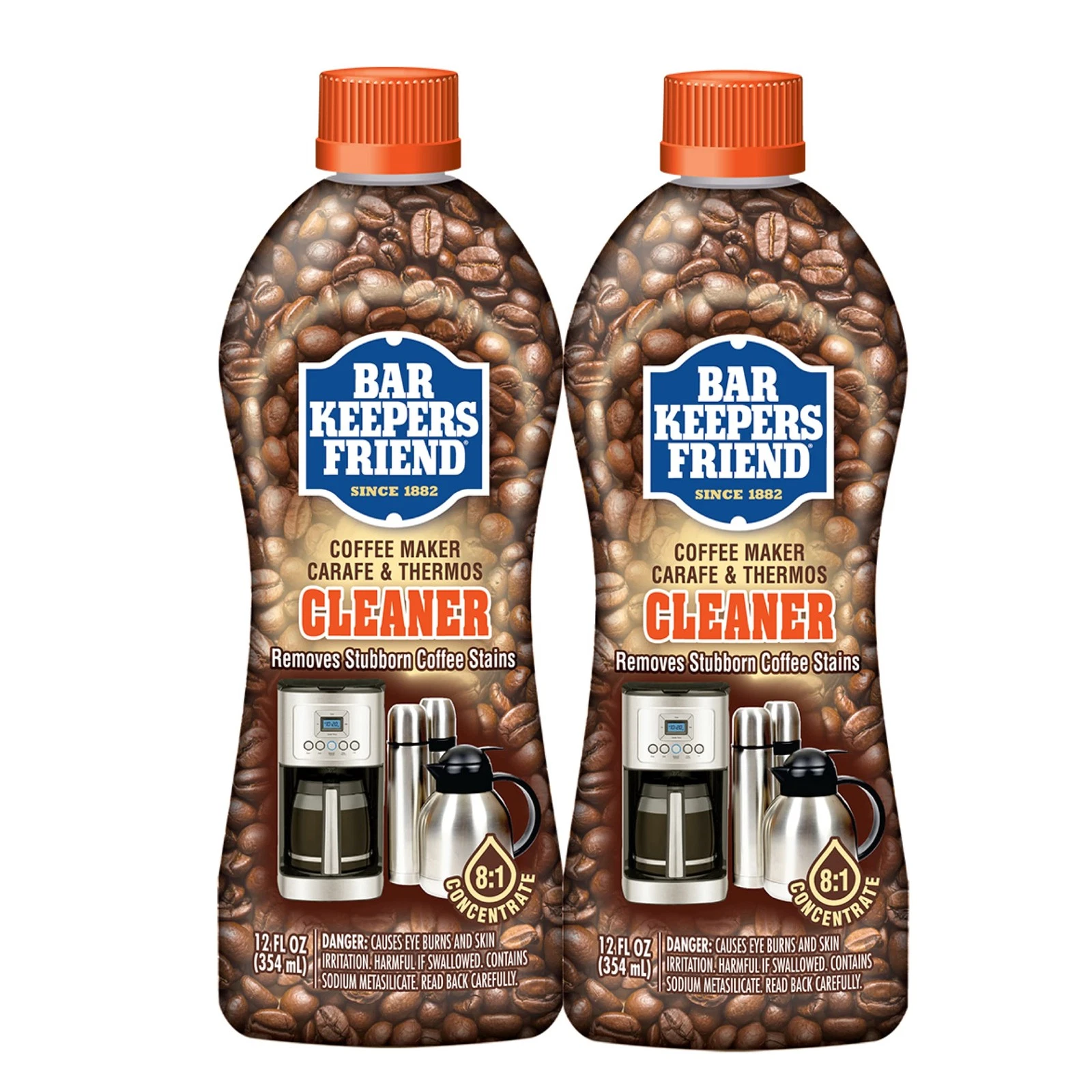 Bar Keepers Friend Coffee Maker Cleaner (2 x 12 oz) 12 Fl Oz (Pack of 2)