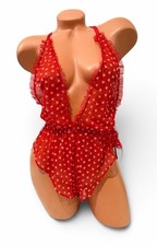 Victoria s Secret VS Tease Teddy Red Pink Hearts Sheer Size XS