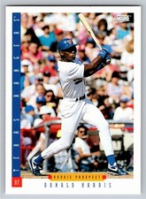 1993 Score #254 Donald Harris Texas Rangers Rookie Prospect Baseball Card MLB. rookie card picture