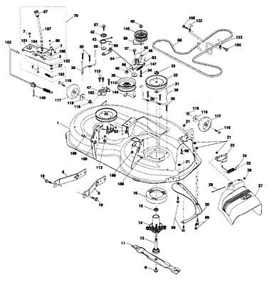 Deck Parts For Sears Craftsman Lawn Tractor Model 917.28712 Belt