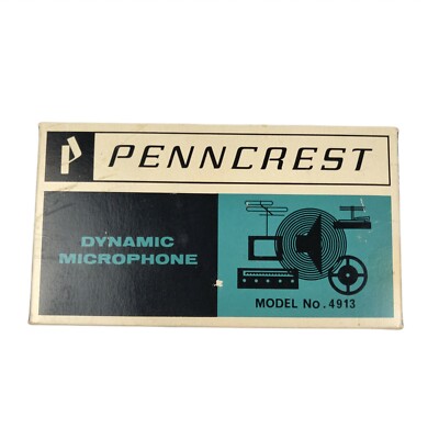 Vintage PENNCREST Dynamic Microphone Model No. 4913 Made in Japan