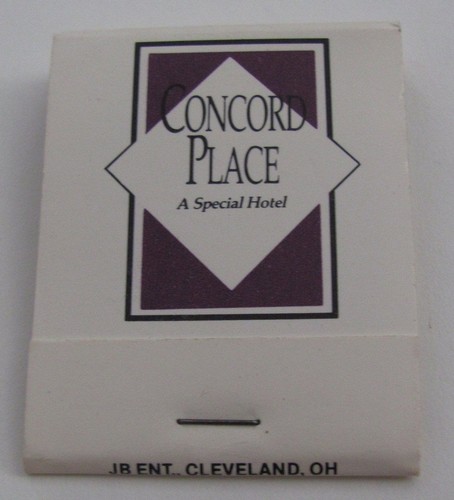 Vintage Unstruck Matchbook Concord Place Hotel Logos Cafe Parsippany NJ