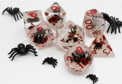 FBG2425 - Black Widow RPG Dice Set (7) (Foam Brain Games)