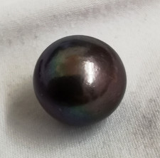 Huge 17-18mm Natural South Sea Genuine Black Reddish Round Loose Pearl Undrilled