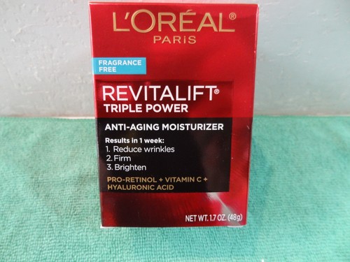 NEW L'Oreal Revitalift Triple Power Anti-Aging Moisturizer Fragrance-Free 1.7oz
