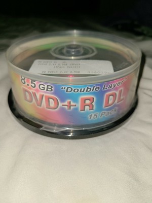 DVD+R DL Double Layer 8.5GB 2.4x 15 Pack Dual Layer Blank ...