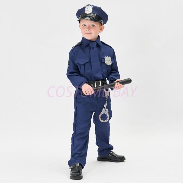 Boys Police costume book week Halloween parties dress-up cosplay
