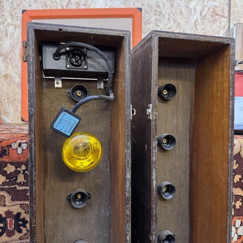 Vintage NJD MC4 Sound Chaser Disco Lights DJ Retro Northern Soul Wooden Box - Afbeelding 2 van 7
