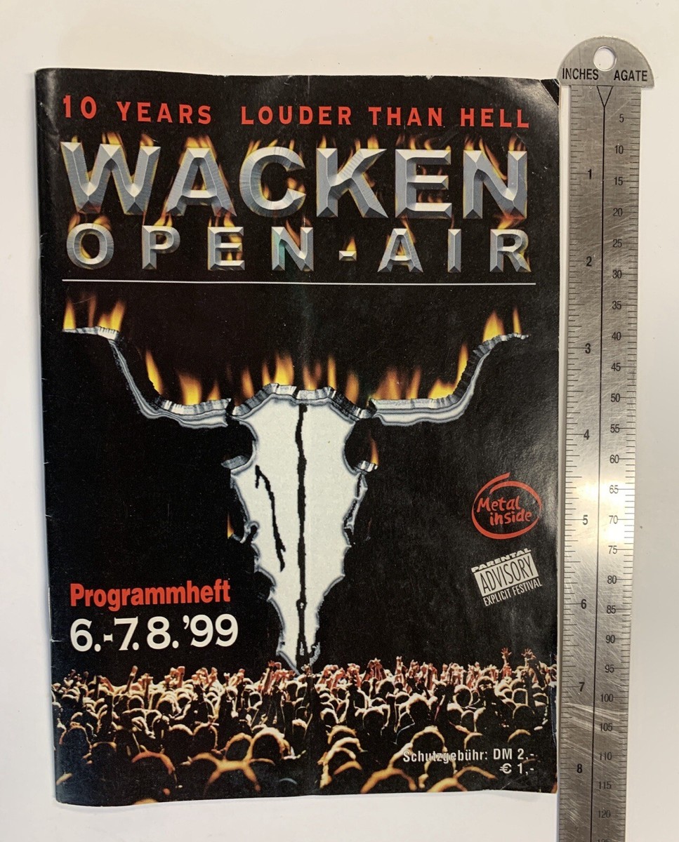 Wacken Open Air 8/6-7/1999 Festival Guide Book Wacken, Germany | eBay