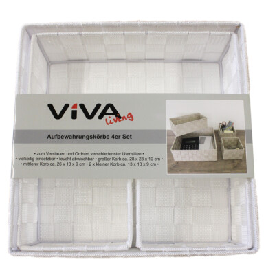 Aufbewahrungskörbe 4er Set geflochten in vier Farben erhältlich Ordnung
