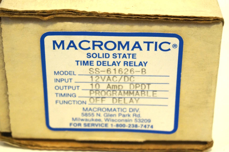 NEW MACROMATIC SS-61626-B RELAY SS61626 - Image 4 of 4