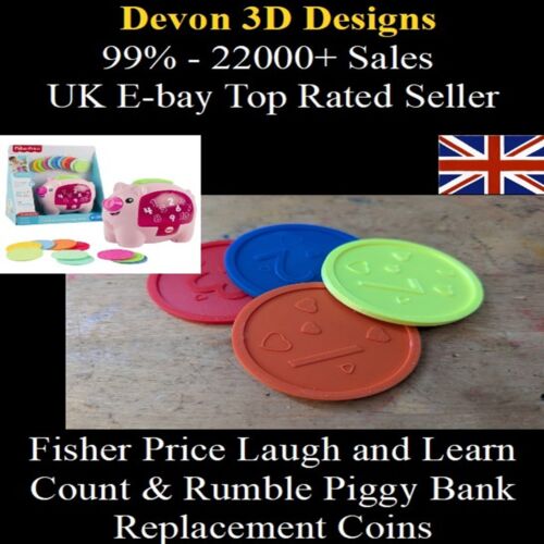 Fisher Price Laugh and Learn Count & Rumble Piggy Bank REPLACEMENT Coins - Picture 2 of 5