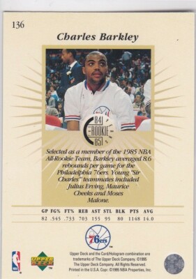 CHARLES BARKLEY Basketball 84/85 ROOKIE Years Card Upper Deck