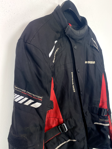 iXS Riding Experience Motorcycle Biker Jacket Black Red Size L - Picture 21 of 22