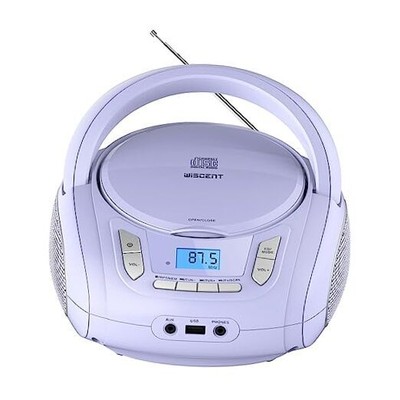 Radio CD Player with Bluetooth,FM Radio,USB MP3 Playback,AUX Purple