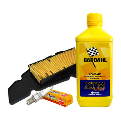 Wartung Malaguti Blog/Centro/125/160 KIT Bardahl XTM 10W40 Luftfilter Zündkerze