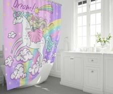 Unicorn Shower Curtain girly shower curtains unicorn shower curtain girls