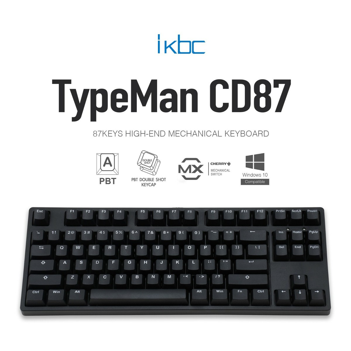 KK iKBC CD87 v2 Mechanical Ergonomic Keyboard with Cherry MX Switch