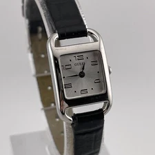 Guess Womens Watch 17mm Black Leather Band Quartz Two Handed Analog