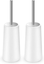 Toilet Brush and Holder, 2 Pack Toilet Brush with 304 Stainless Steel Long Handl