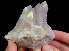 AURA QUARTZ Angel White - Rainbow Spirit Quartz Crystal Cluster, Decor, 46736