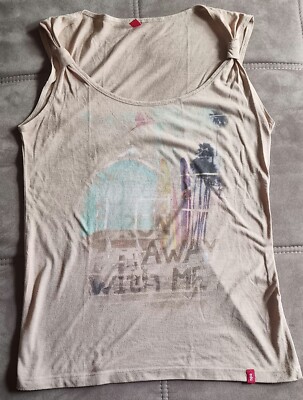 EDC by Esprit Damen Top '' Runaway with me '' - Gr. M -   hellbraun