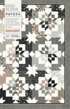 Quilt Pattern STAR BLOOM Moda BASIC GREY Jelly Roll Friendly BOUDOIR