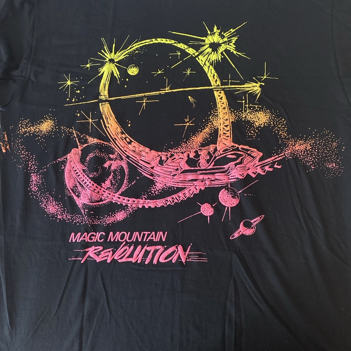 Vintage Magic Mountain Revolution T Shirt Mens XXL 80s Roller