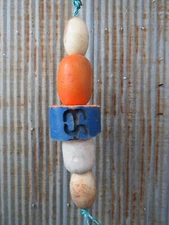 5 Old Fish Net Floats 25 Inches Long Fishing Buoys Bouys Tiki Hut Bar  -(SF43)