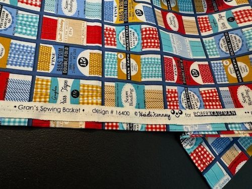 Gran's Sewing Basket #16400 by Heidi Kenney for Robert Kaufman 2 yards x WOF - Picture 3 of 5