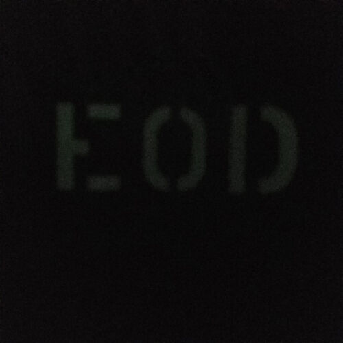 EOD MILITÄR IR INFRAROT REFLEKTIERENDER HAKEN LOOP AUFNÄHER LEUCHTEN IN DUNKELEM ABZEICHEN GRAU - Bild 3 von 4