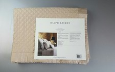 130 RALPH LAUREN WYATT ONE STANDARD QUILTED SHAM GOLDEN PRL 