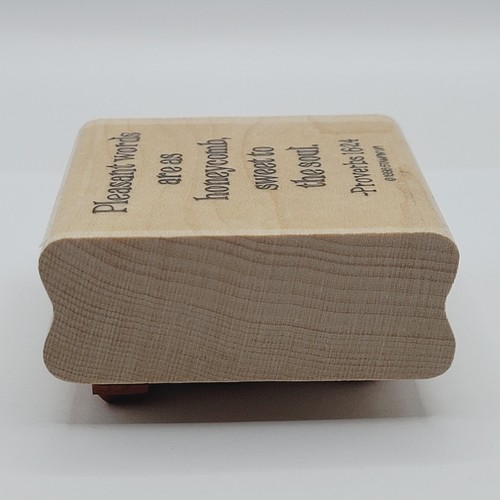 Proverbs 16:24 Wood Mount Rubber Stamp 1998 Unused - Picture 6 of 7