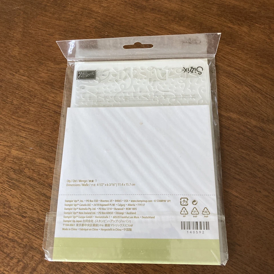 Stampin Up CONFETTI Textured Impressions Embossing Folder Sizzix Big Shot~NIP - Image 2 of 3