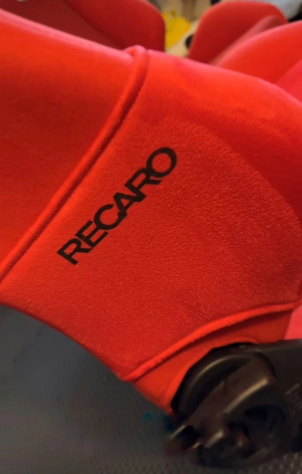 RECARO seat side cover, side backrest, red, black logo SR-2/3/4/5, left-right, 1 - Image 3 of 4